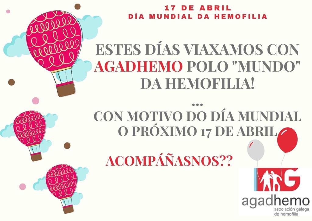 AGADHEMO visibiliza nas redes sociais o Día Mundial da Hemofilia