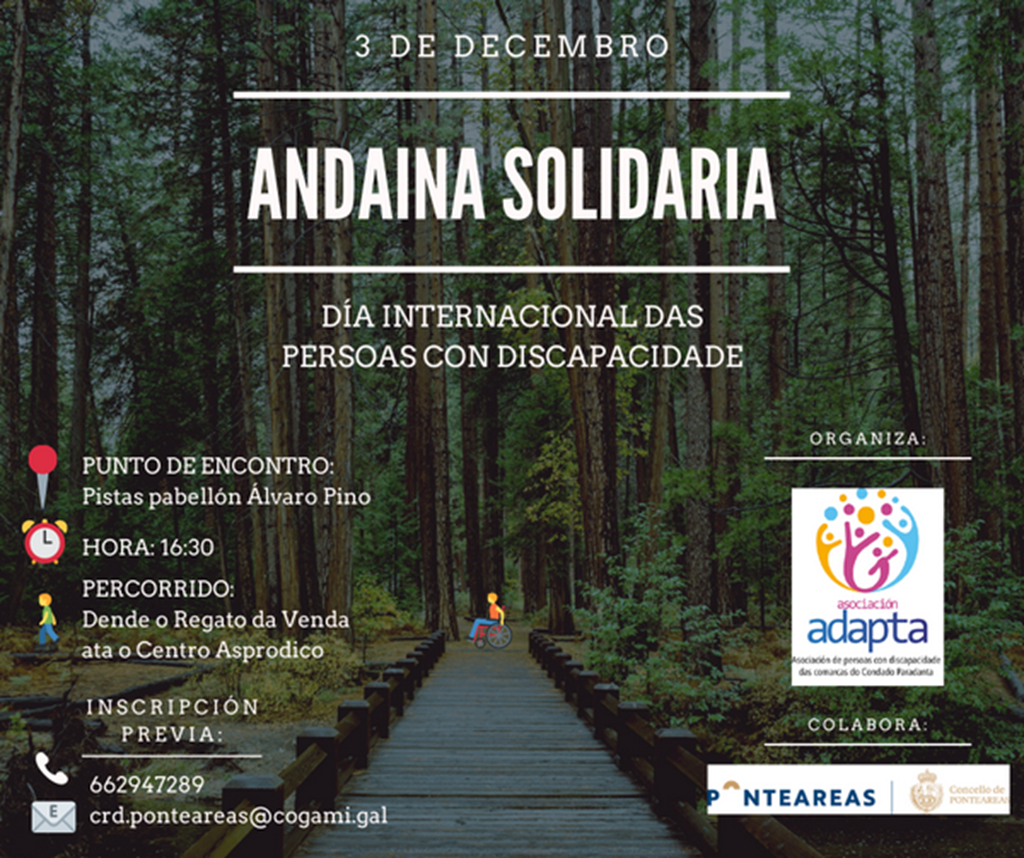 Andaina solidaria da asociación ADAPTA polo Día Internacional das Persoas con Discapacidade