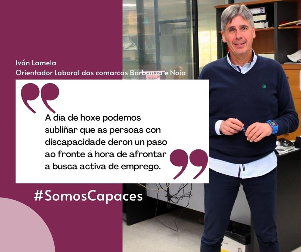 Iván Lamela: orientador laboral de referencia das persoas con discapacidade na Barbanza e Noia
